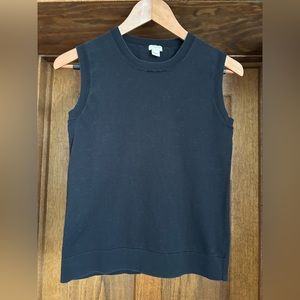 J.Crew Factory Women’s Cotton Shell Sweater Vest Black Size Small